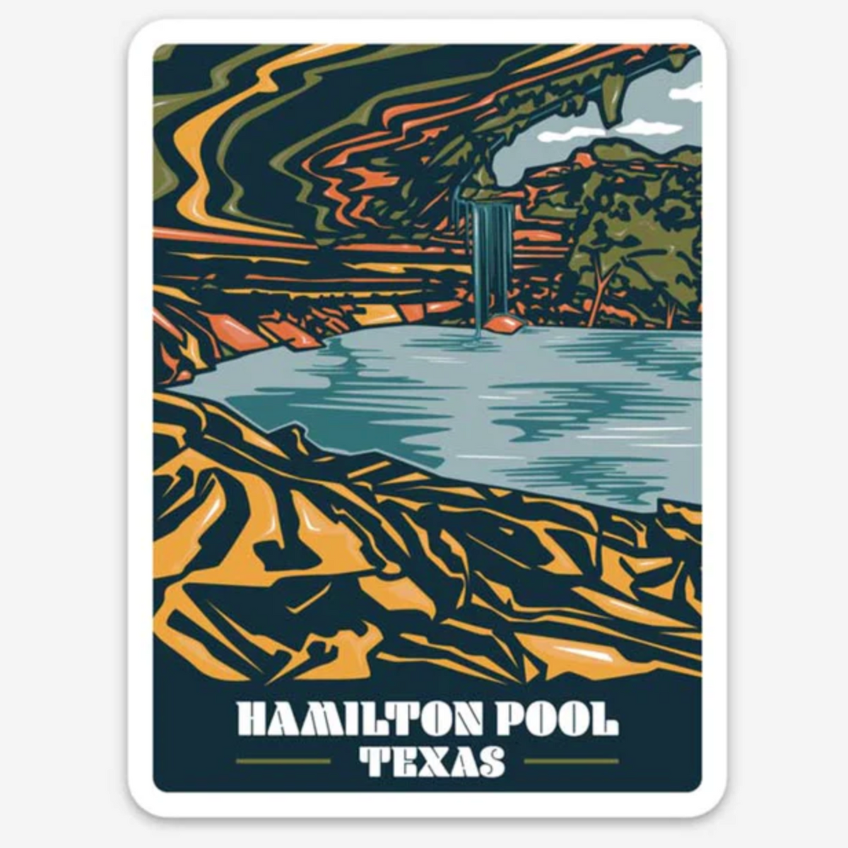 Sticker . Hamilton Pool sfingidayatx
