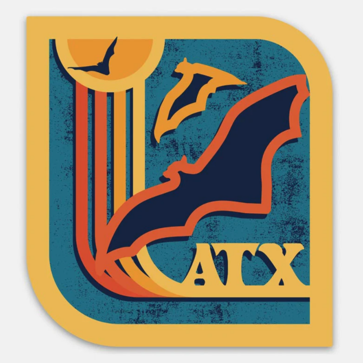 Sticker . ATX Retro Bats – sfingidayatx