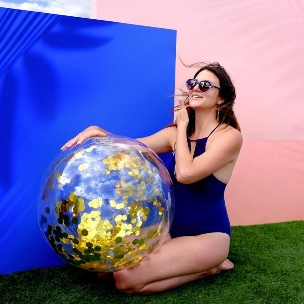 The Confetti Beach Ball Gold sfingidayatx